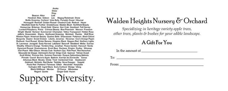 Walden Heights Nursery Gift Certificate