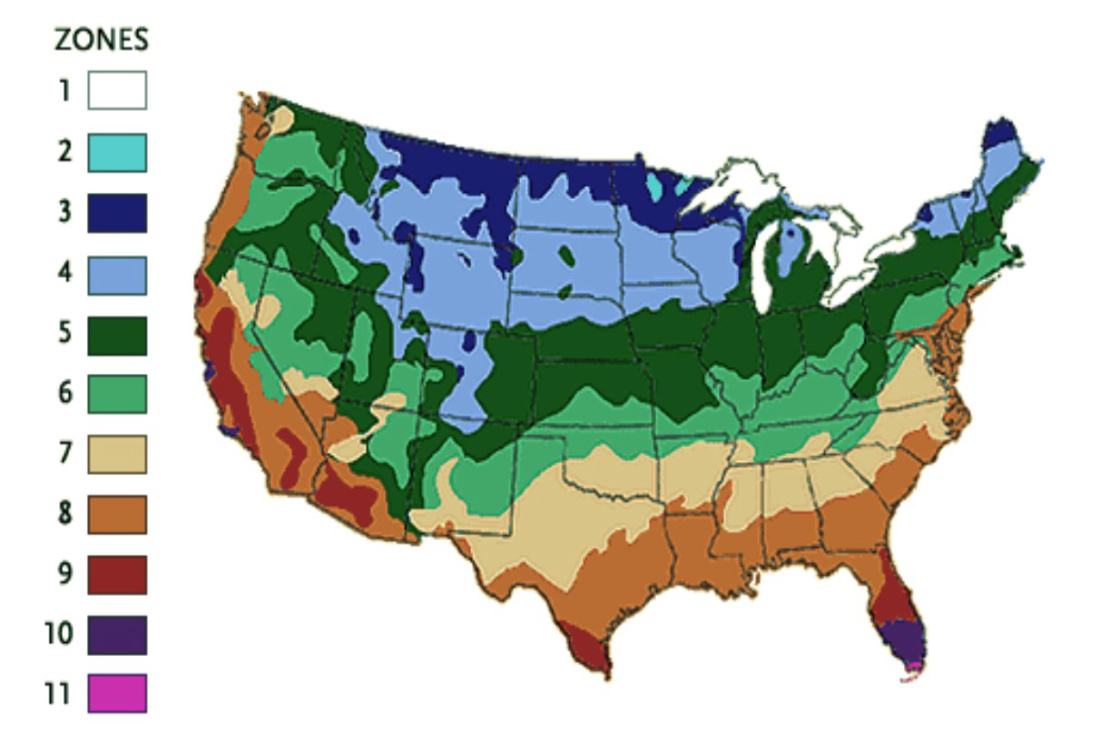 cold hardiness map